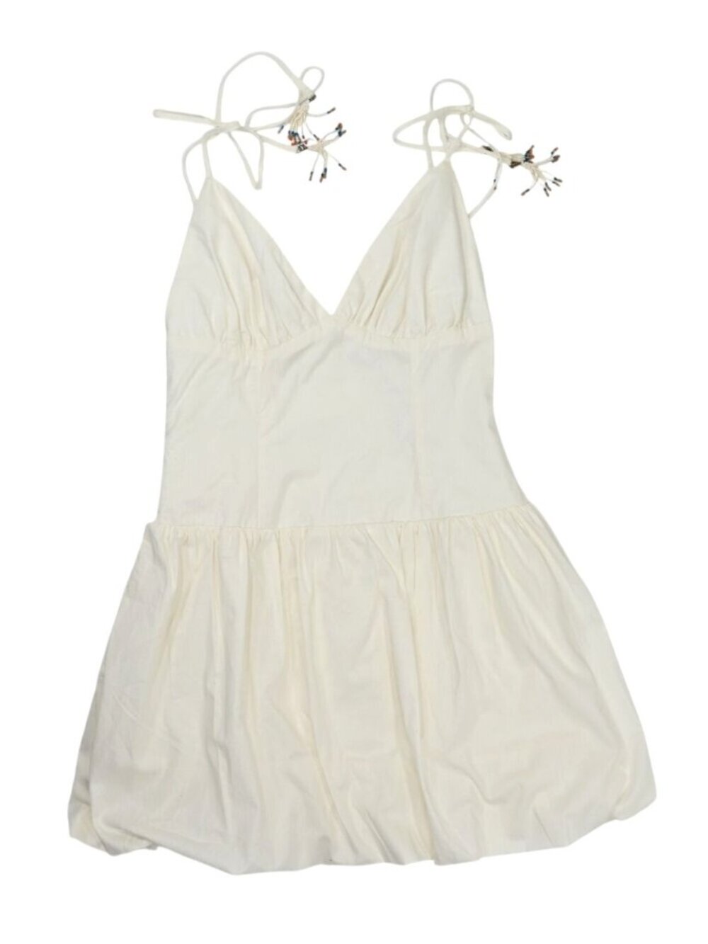 Dress To Rio De Janeiro Cotton Balloon Dress in Off White